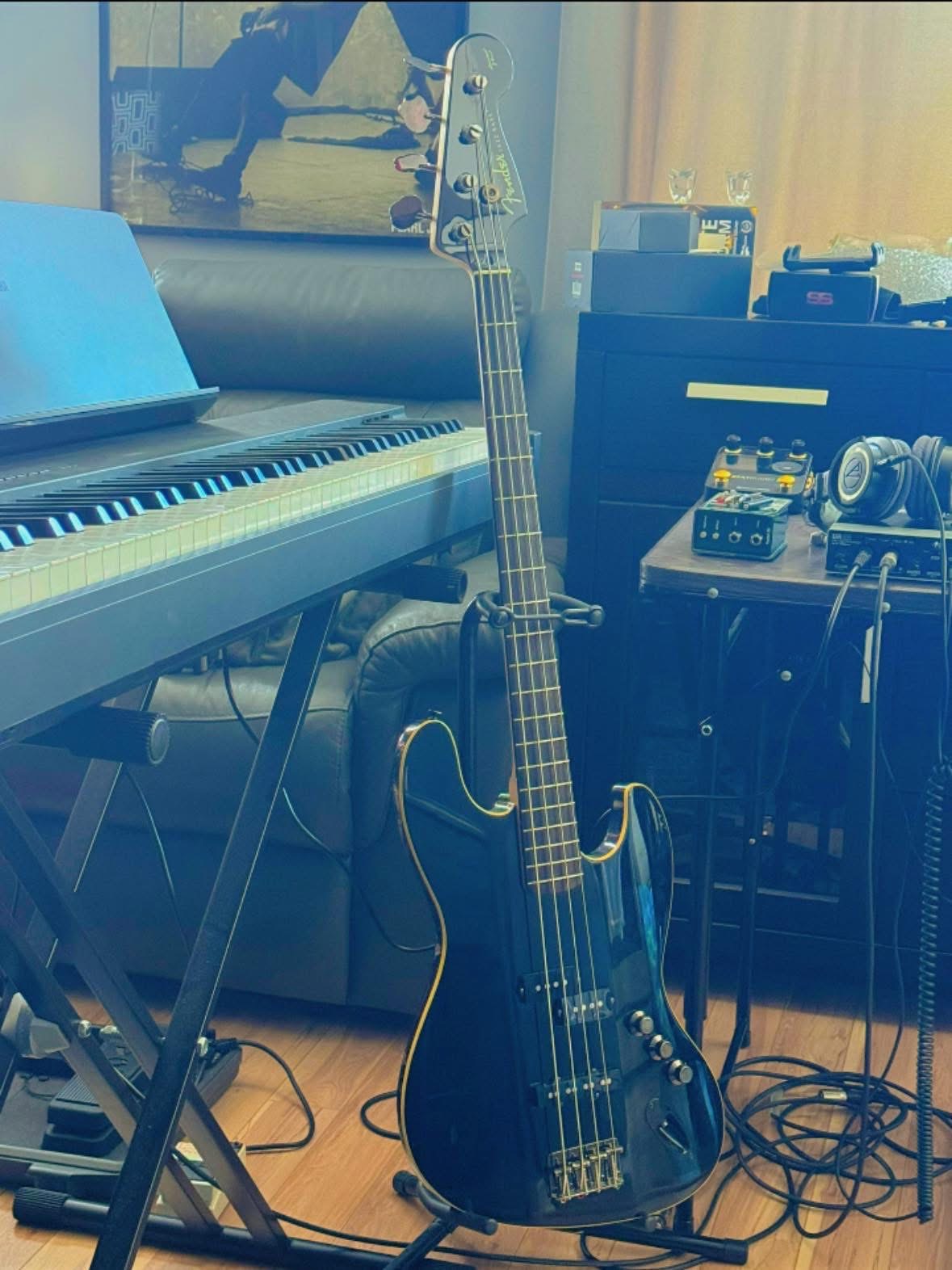 Frank James Band studio — Fender bass