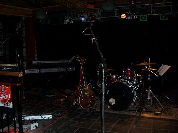 Frank James Band stage setup